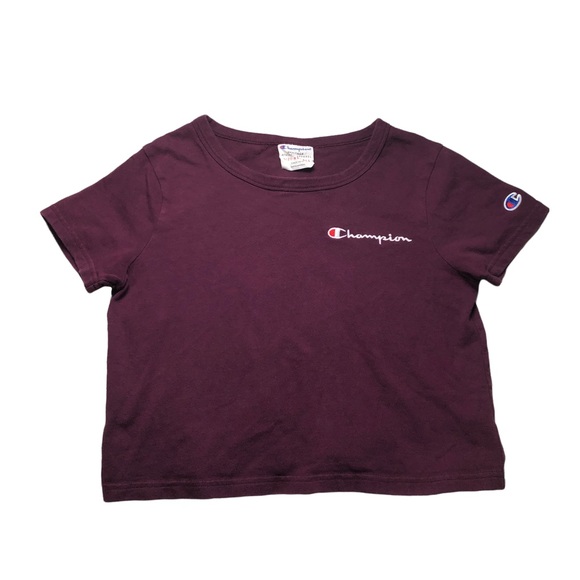 Champion Deep Purple Simple Cropped T-Shirt! - Picture 3 of 4